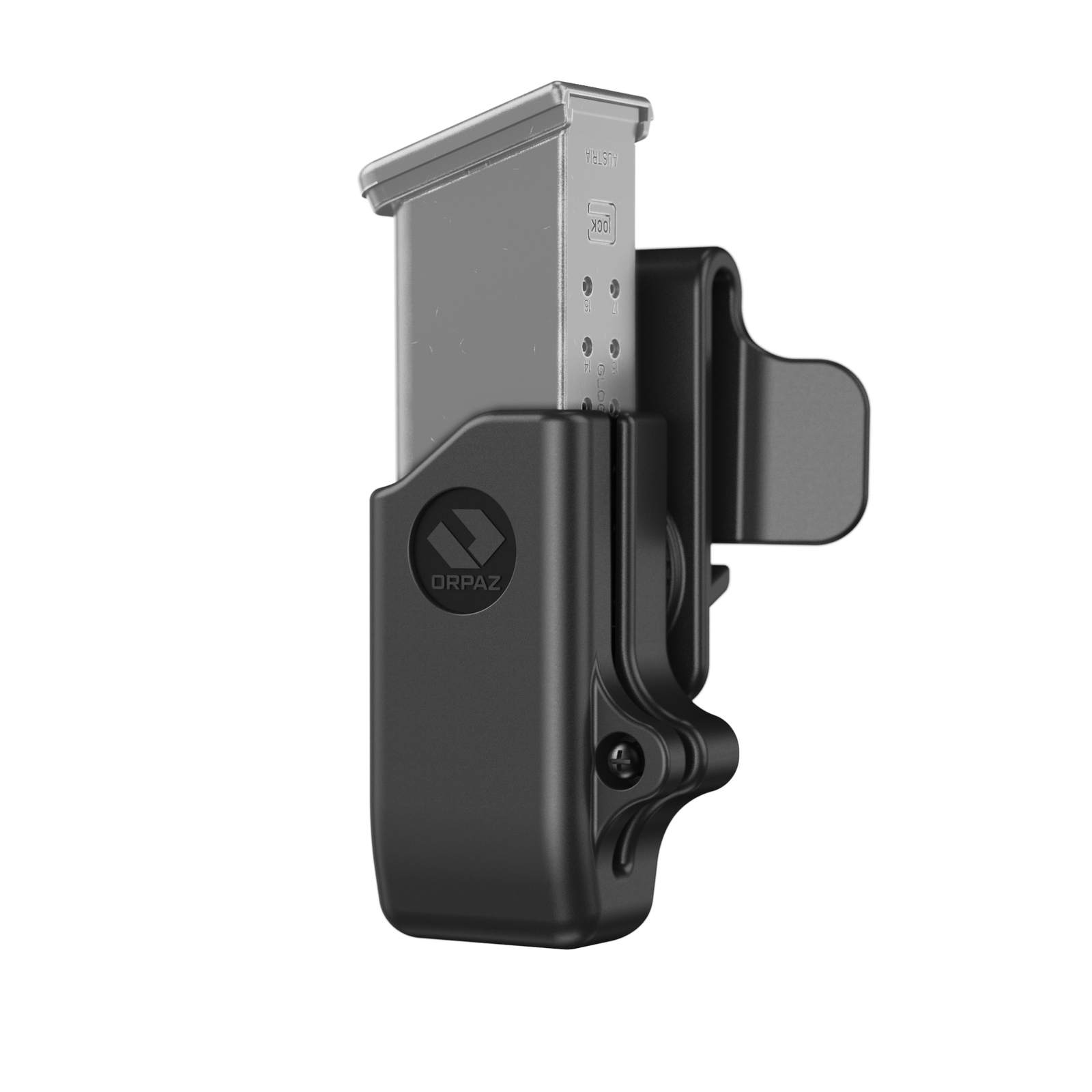 Orpaz Single Mag Pouch Compa. w/ Glock 42 Magazine Holster, Belt Clip Attachment
