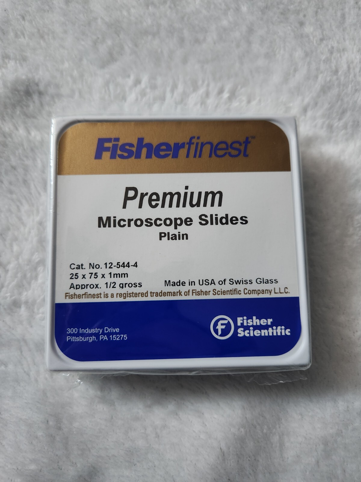 Fisher Scientific 12-544-4 Premium Microscope Slides Plain - LOT of 9