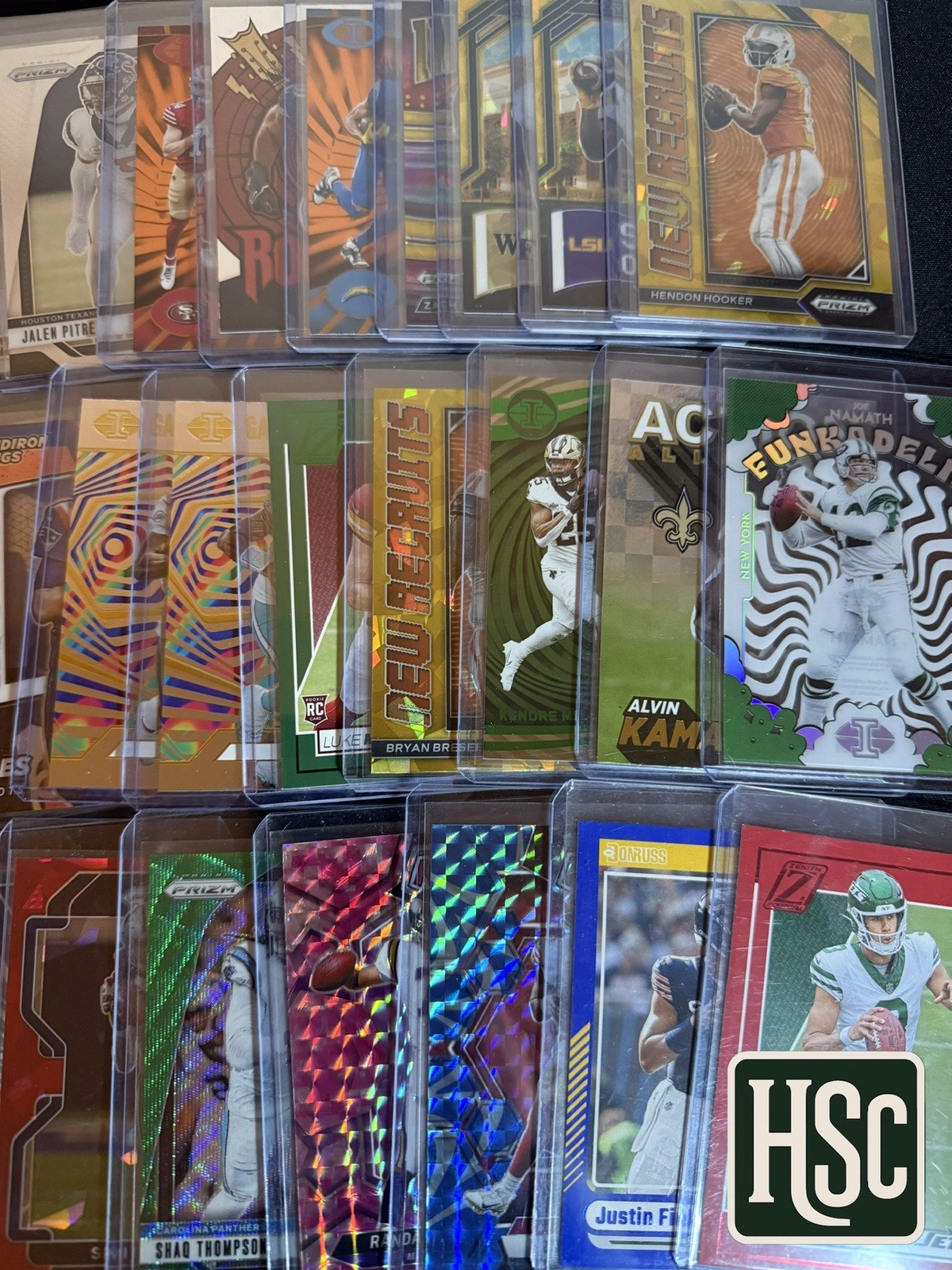 Football NFL - 300 Card Lot - Rookies, Parallels, Memorabilia, Autos, Numbered
