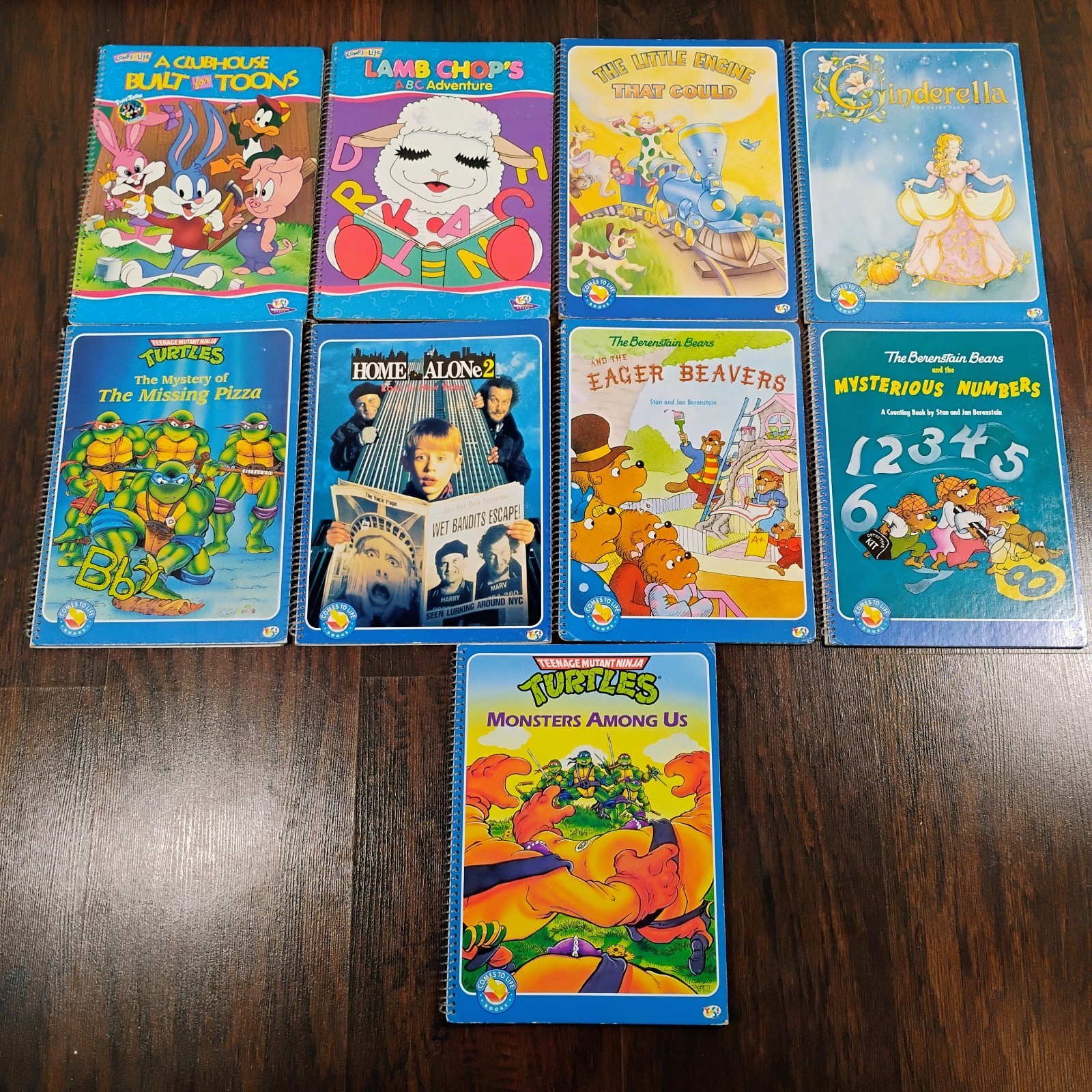 Lot Of 9 Vintage COMES TO LIFE BOOKS BY YES Home Alone Ninja Turtles Lamb Chop