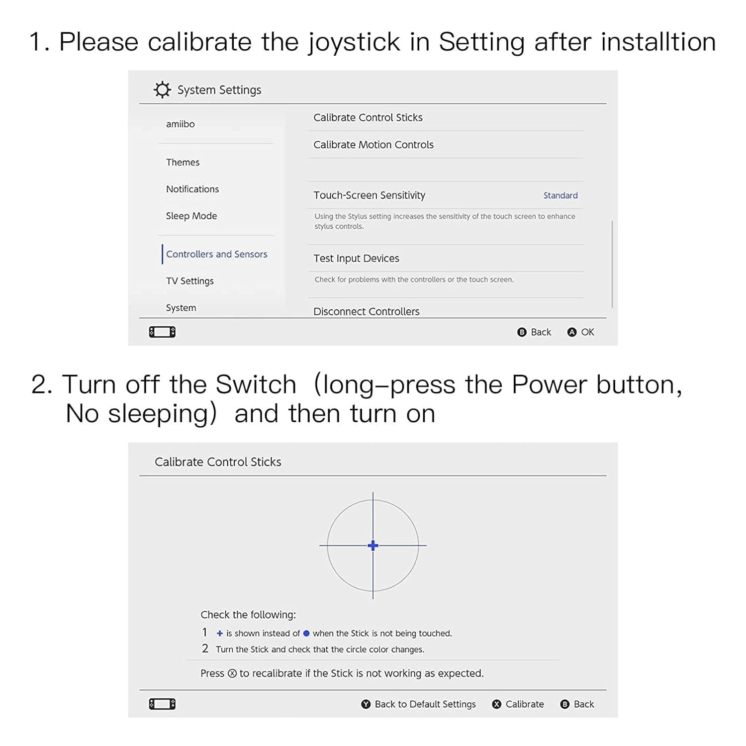 TMR Hall Effect Joystick Replacement for Switch JoyCon [2 Pack] | Precision T...