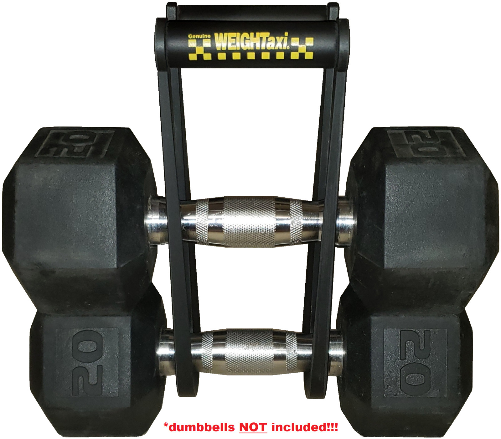 Genuine WEIGHTaxi Dumbbell Carrier • Weight Taxi Holder • Kettle Bell • Patented
