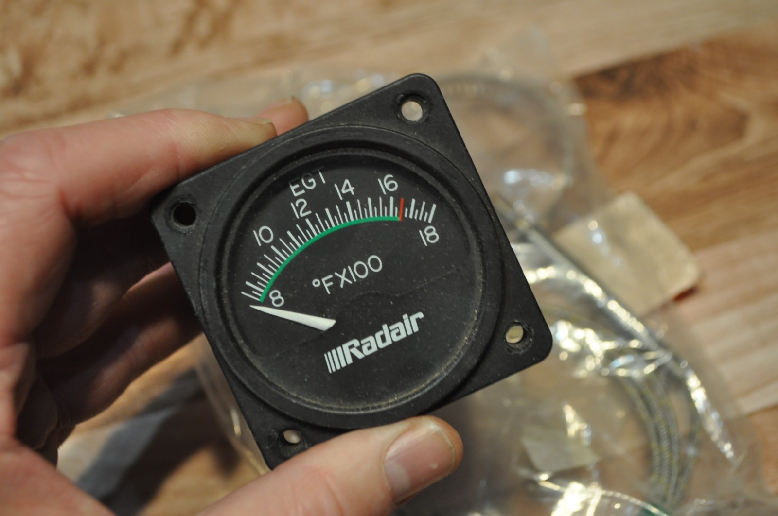 Vintage Exhaust Temp Gauge Meter X100 Aircraft EGT Panel Instrument RADAIR