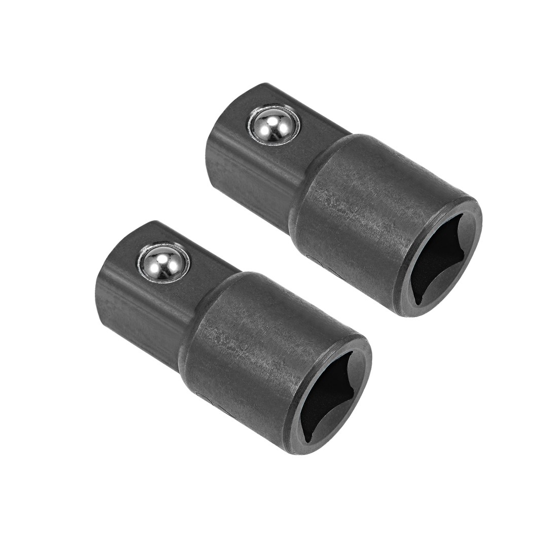 2 Pcs 3/8" Drive 1/2" Socket Adapter for DIY Square Drive Female to Male Cr-V