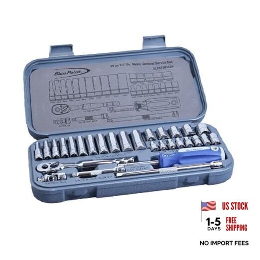 Blue point 29pcs 1/4Dr. Socket Set 6 Point BLPATSM1429