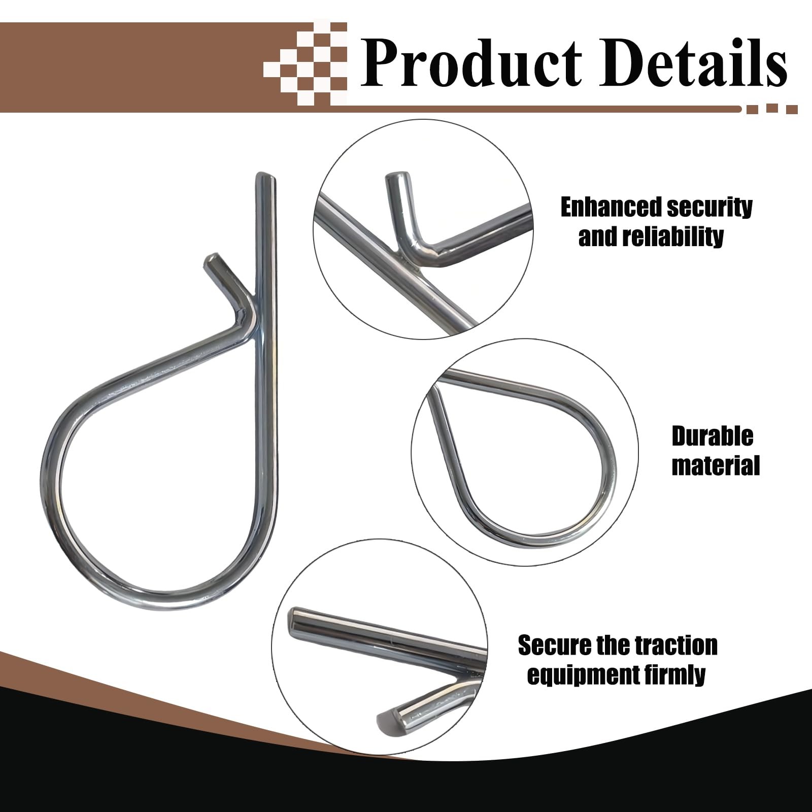 34853 Towing Spring Clips, 3-Pack for Reliable Control.
