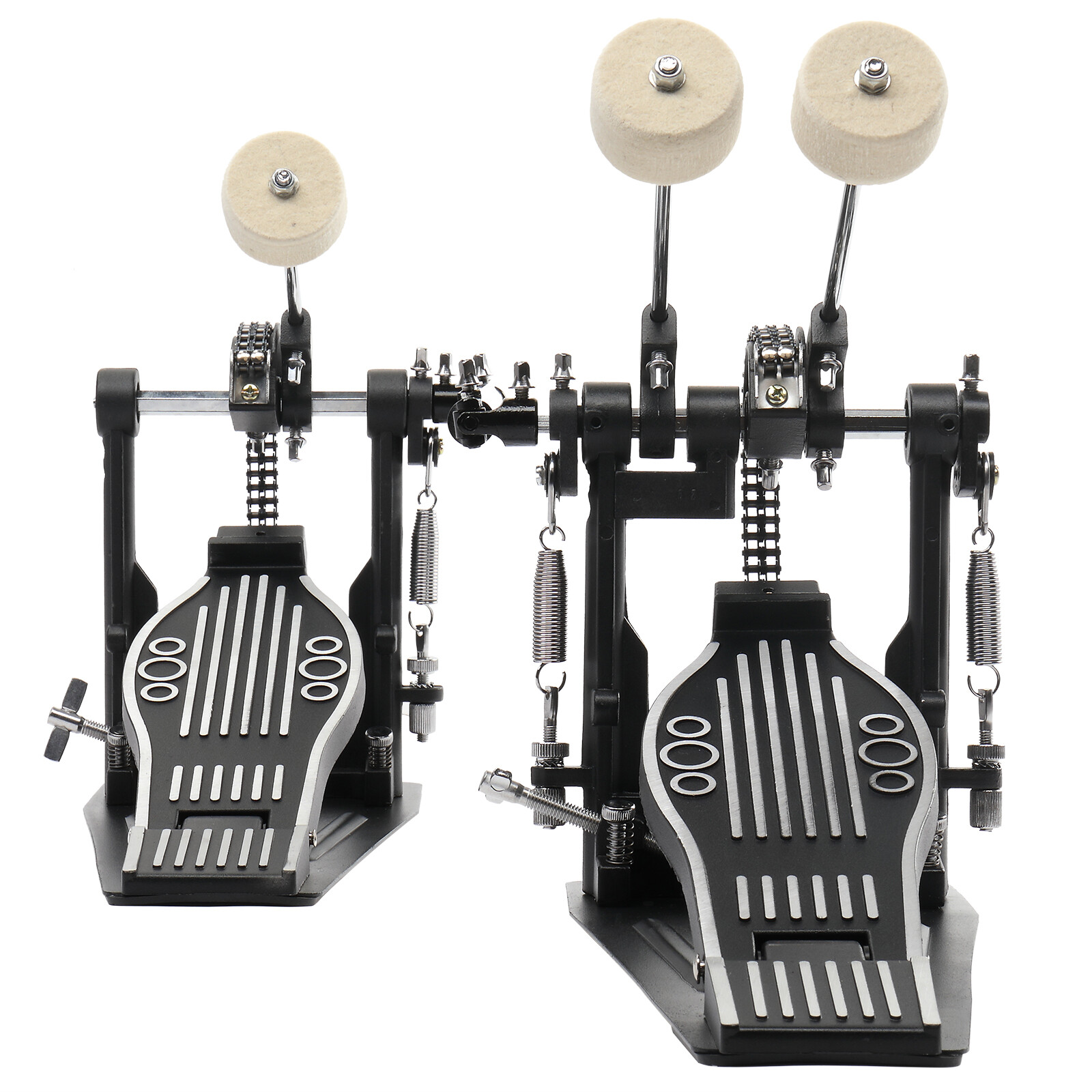 Double bass drum pedal adult drum black