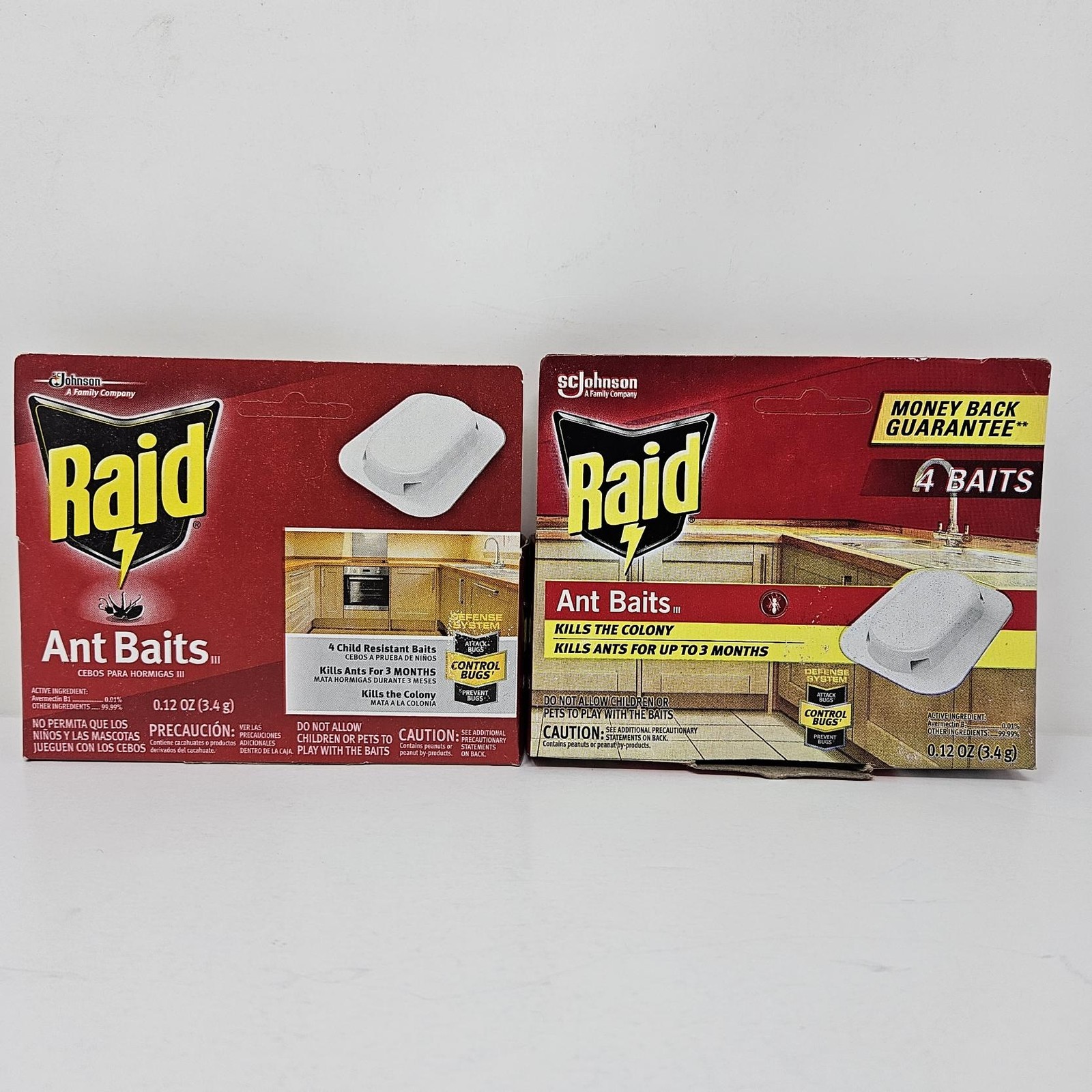 Lot of 2 Raid Ant Baits, 4 Baits Kills Ants 3 Months Home & Garden, Pest Control