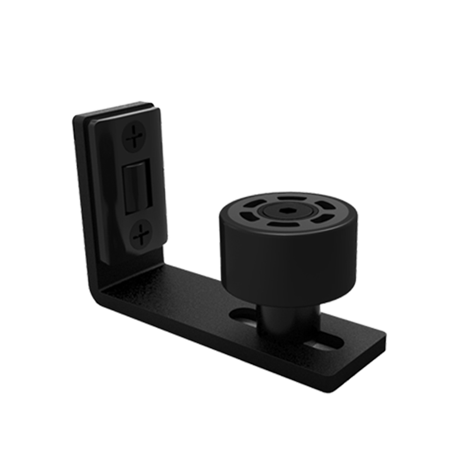 1PC Adjustable Floor Guide Wall Mount Stay Roller Guides Black Sliding Barn Door