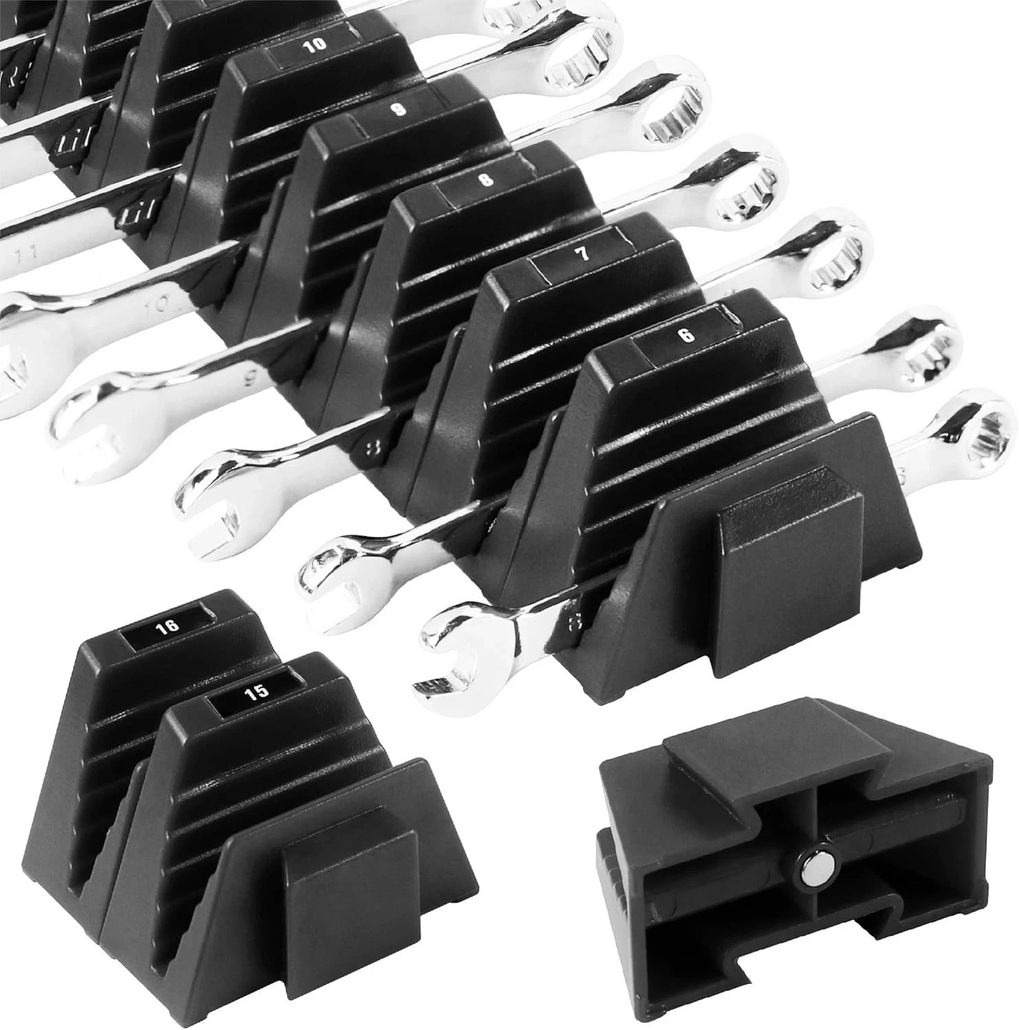 48PC Modular Wrench Organizer Magnetic, Wrench Organizer for Tool Box Drawer ...