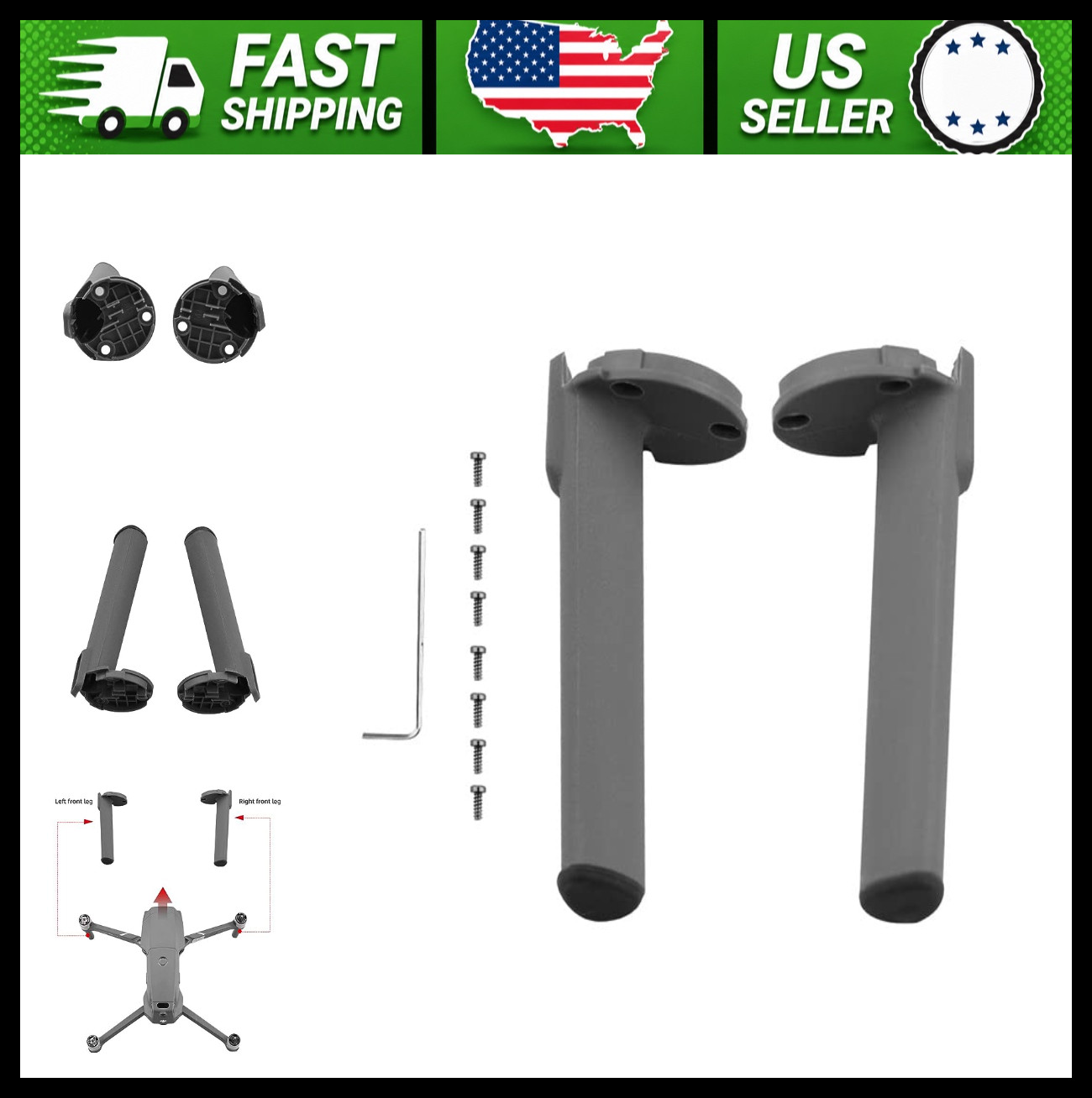BTG Replacement Parts Landing Legs Compatible with DJI Mavic 2 Pro/Mavic 2