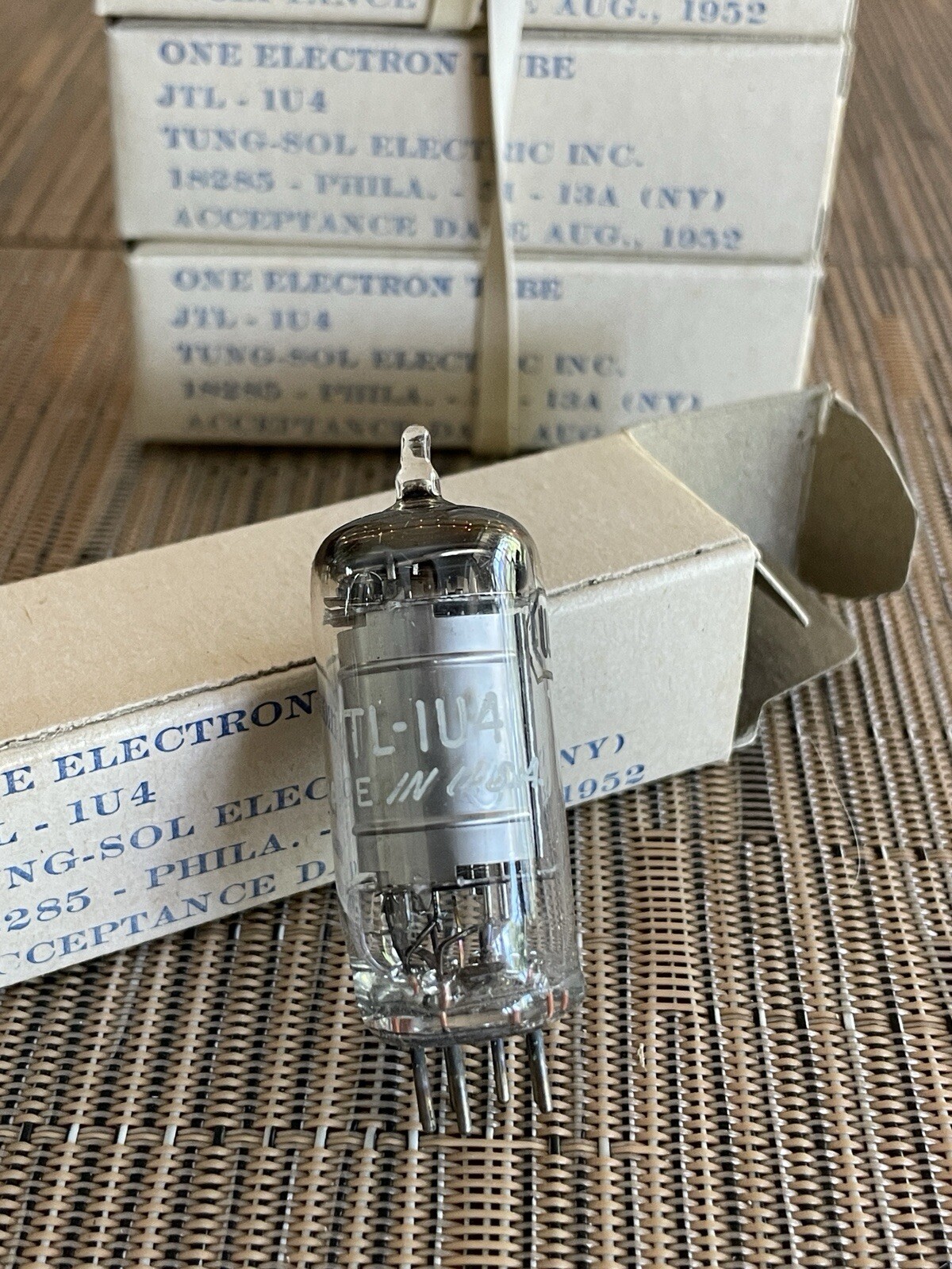 1 NOS NIB JTL-1U4 1U4 Tung-Sol Electron Vacuum Tube 1952 MILSPEC (5 Avail)