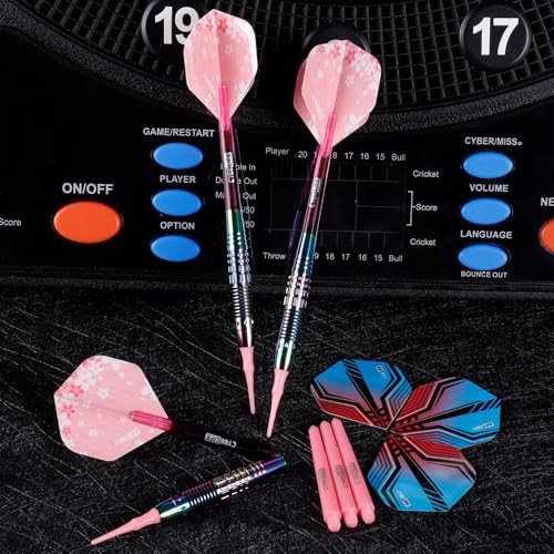 Soft Tip Darts Set - Professional Darts Plastic Tip Sets with Brass Barrel +