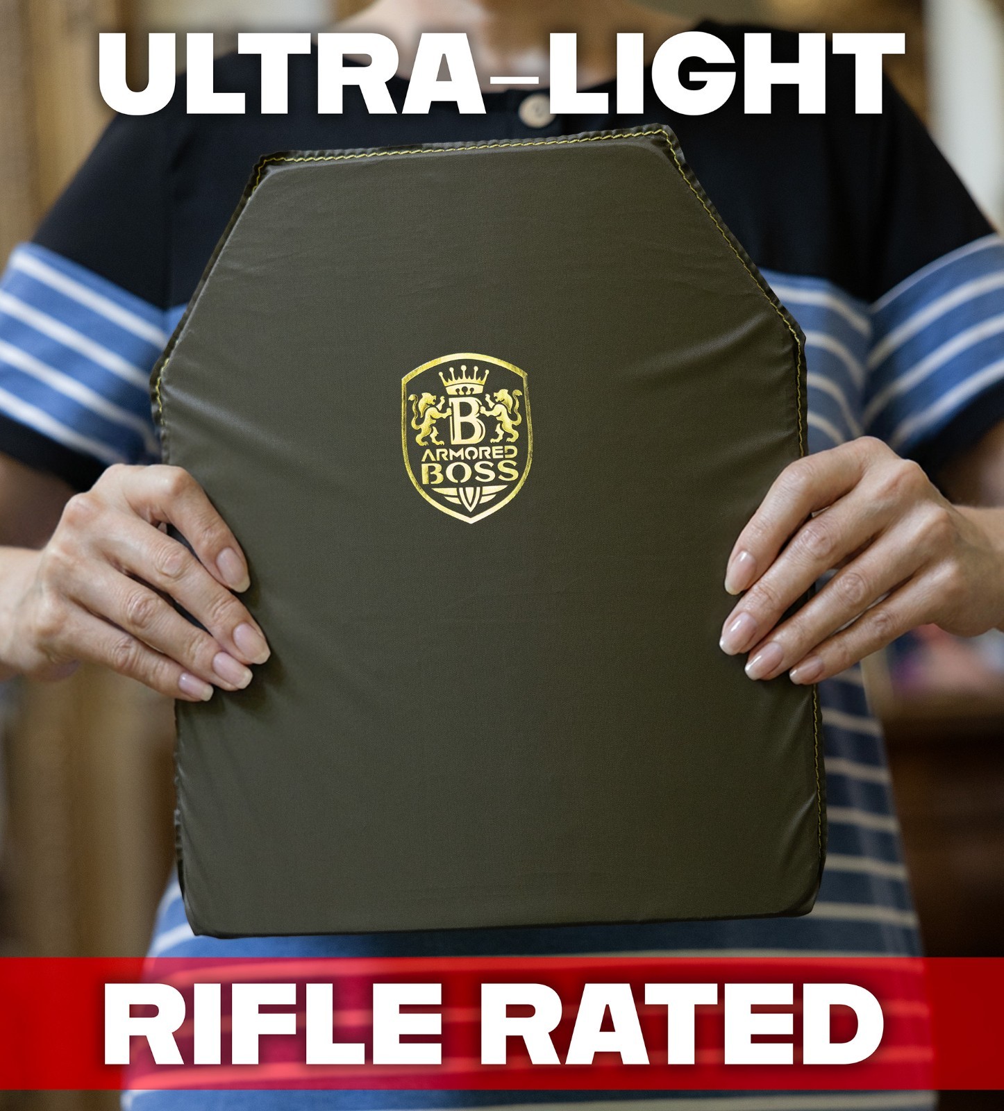 Rifle Rated Ultra Thin & light Bulletproof Plate Level 3/RF1 10"x12" Made in USA