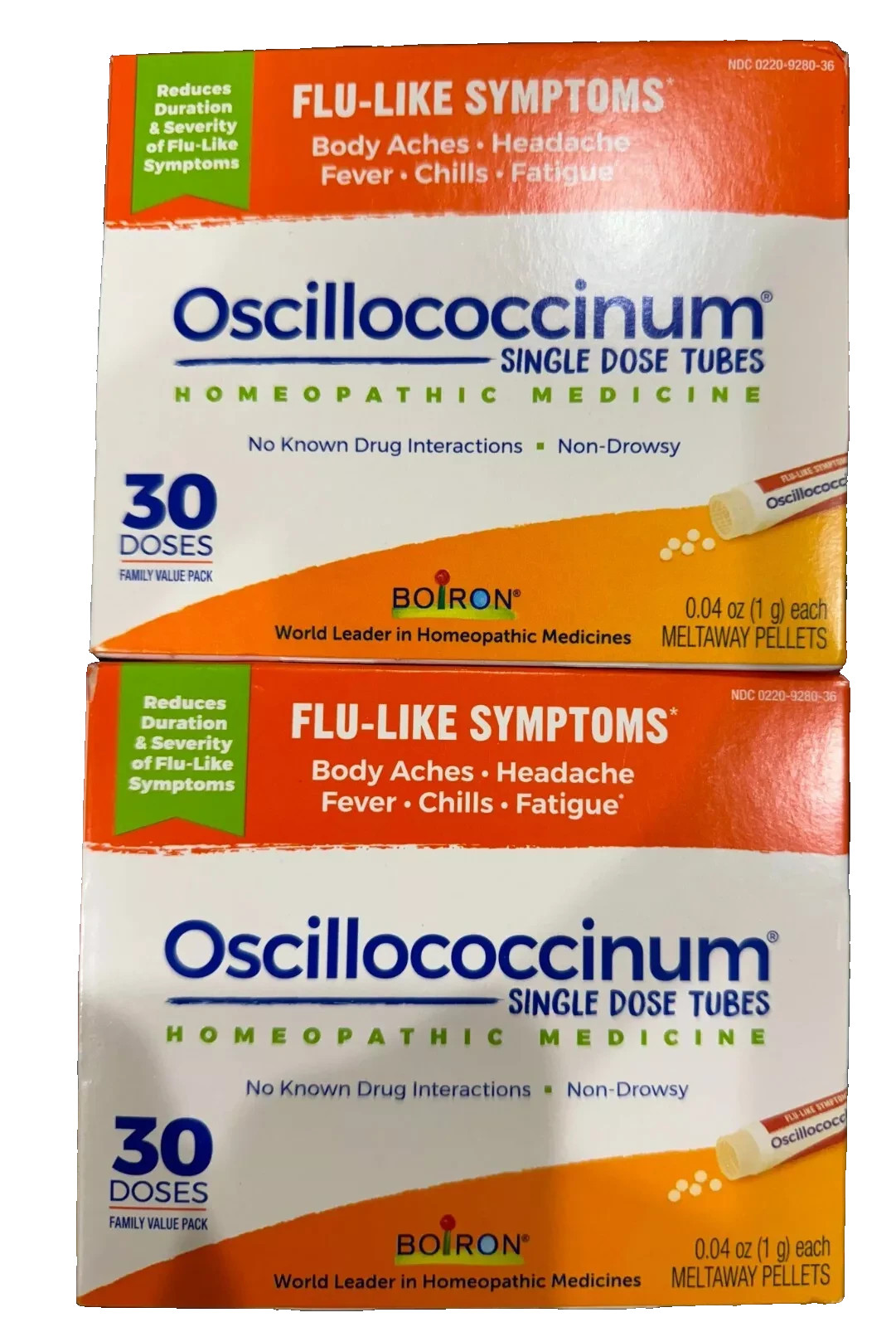 LOT OF 2 Boiron Oscillococcinum Homeopathic Medicine 30 Pellets EXP2026+ NEWSHIP
