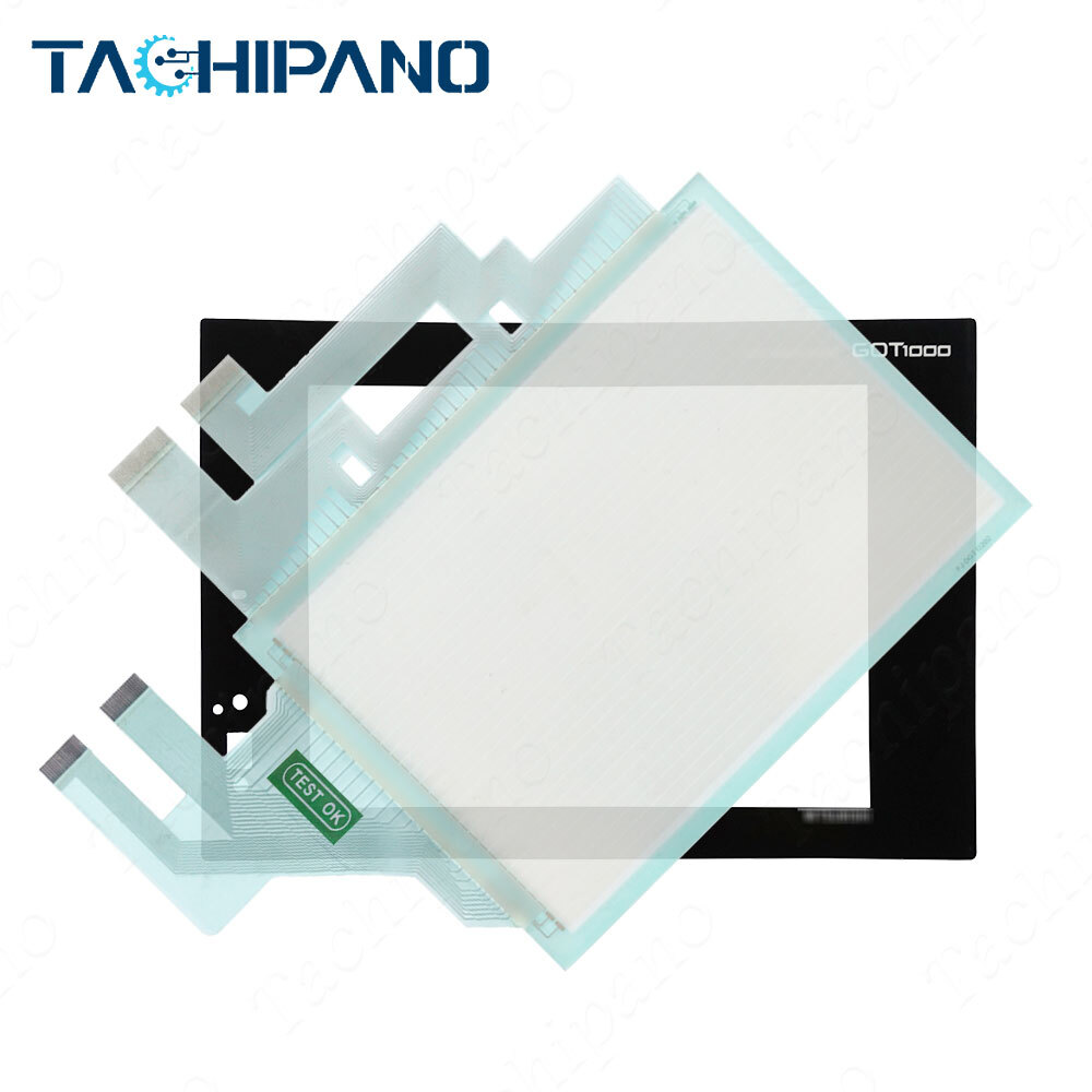 Touch Screen for Misubishi GT1575-VTBA GT1575VTBA Glass with Front Overlay