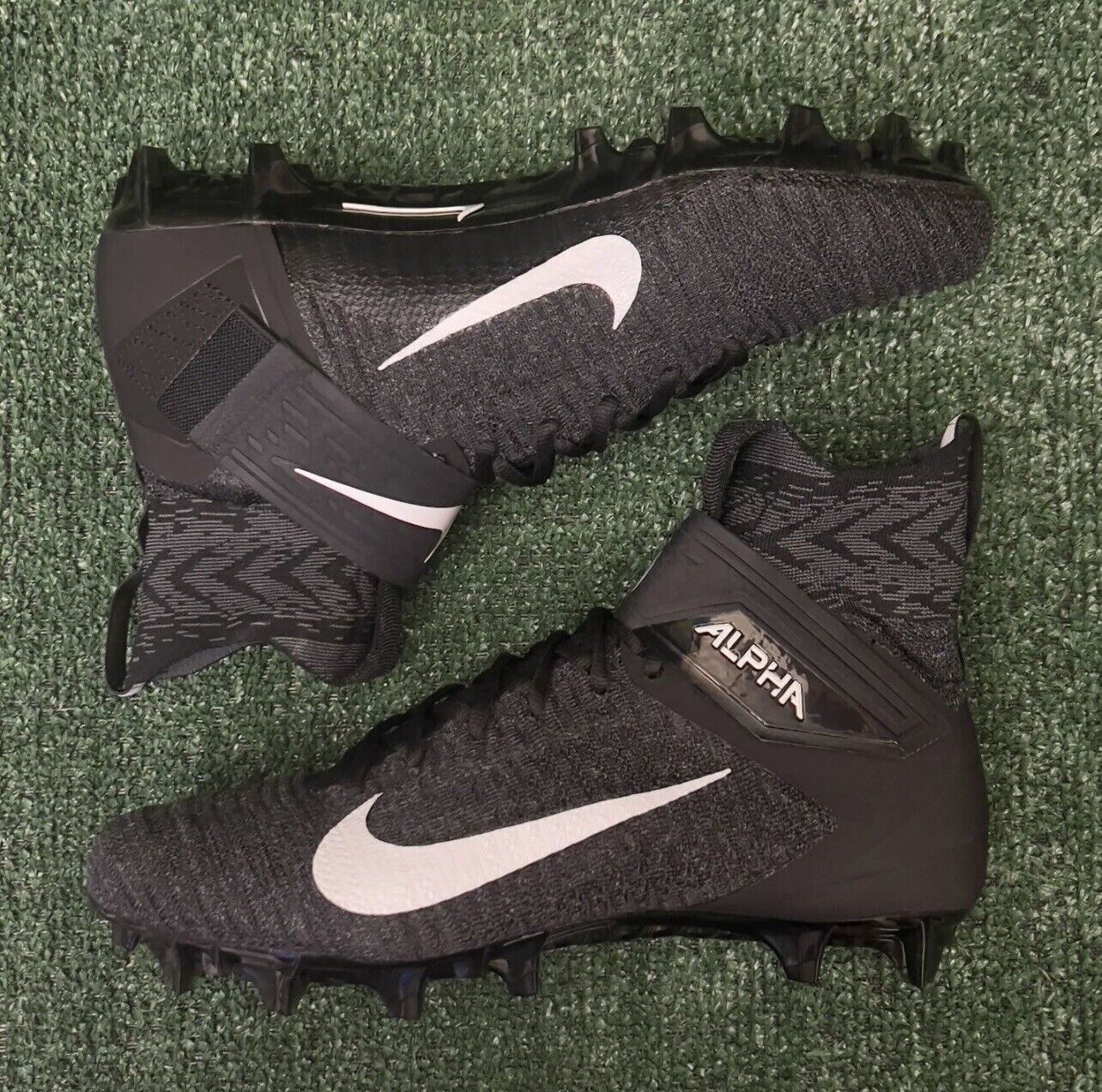 Nike Alpha Menace Elite 2 WD P FlyKnit Black White BV3298-001 Men's Sz 14 Wide