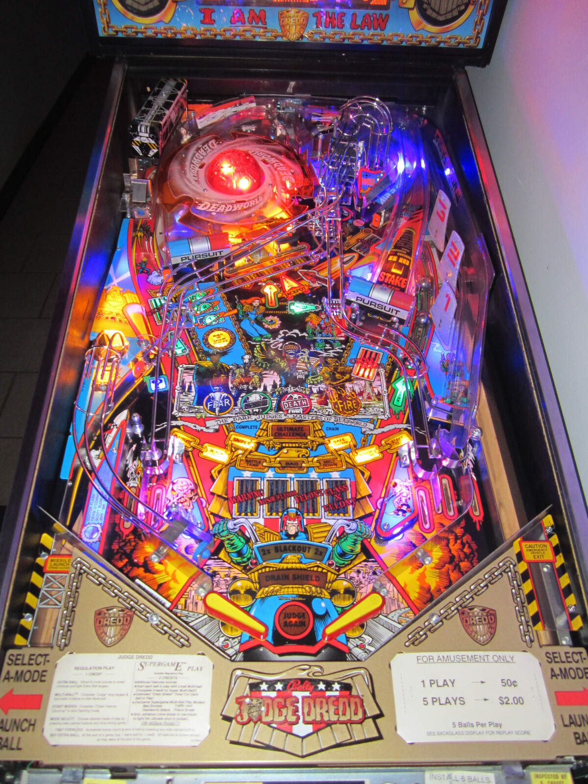 JUDGE DREDD Complete LED Lighting Kit custom SUPER BRIGHT PINBALL LED KIT