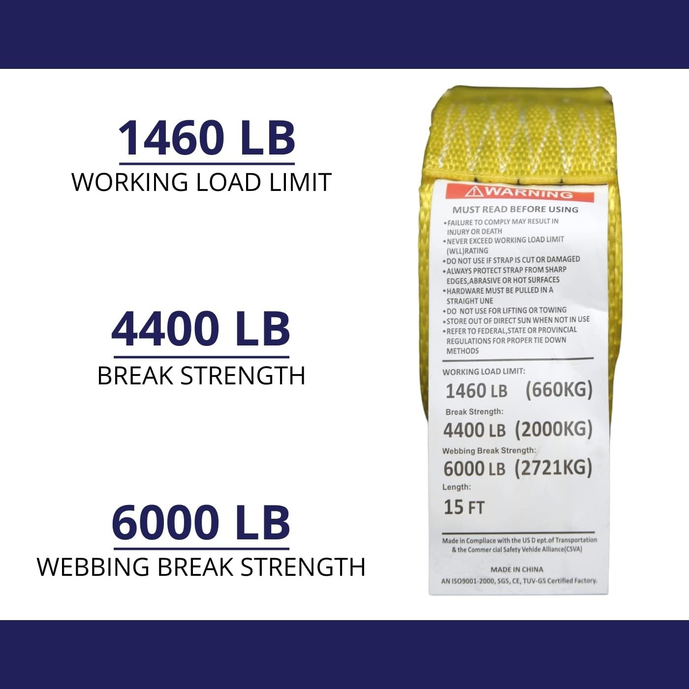 Cargo Control E Track Ratchet Tie Down Straps 2 In X 15 Ft 8 Pack