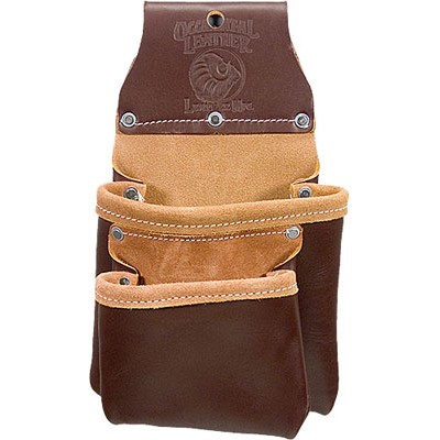 Occidental Leather 6104 8" Compact Leather Utility Bag with Outer Bag, Brown