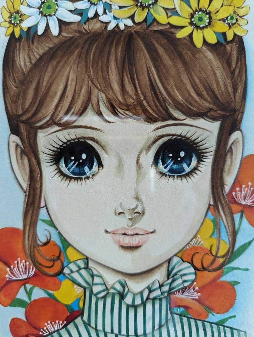 Yukiko Tani autographed color colored paper