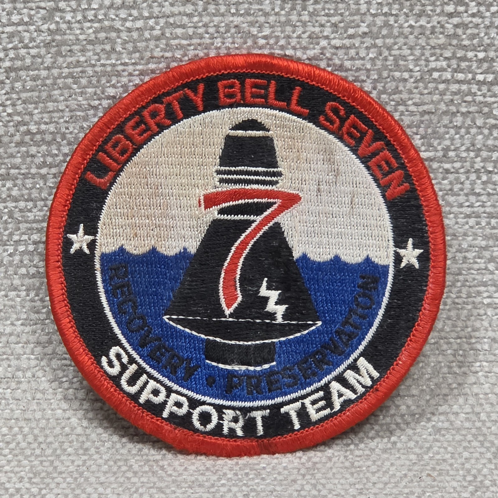 NASA Mercury 4 Liberty Bell Seven Support Team Grissom Patch 3½" x 3½" Recovery