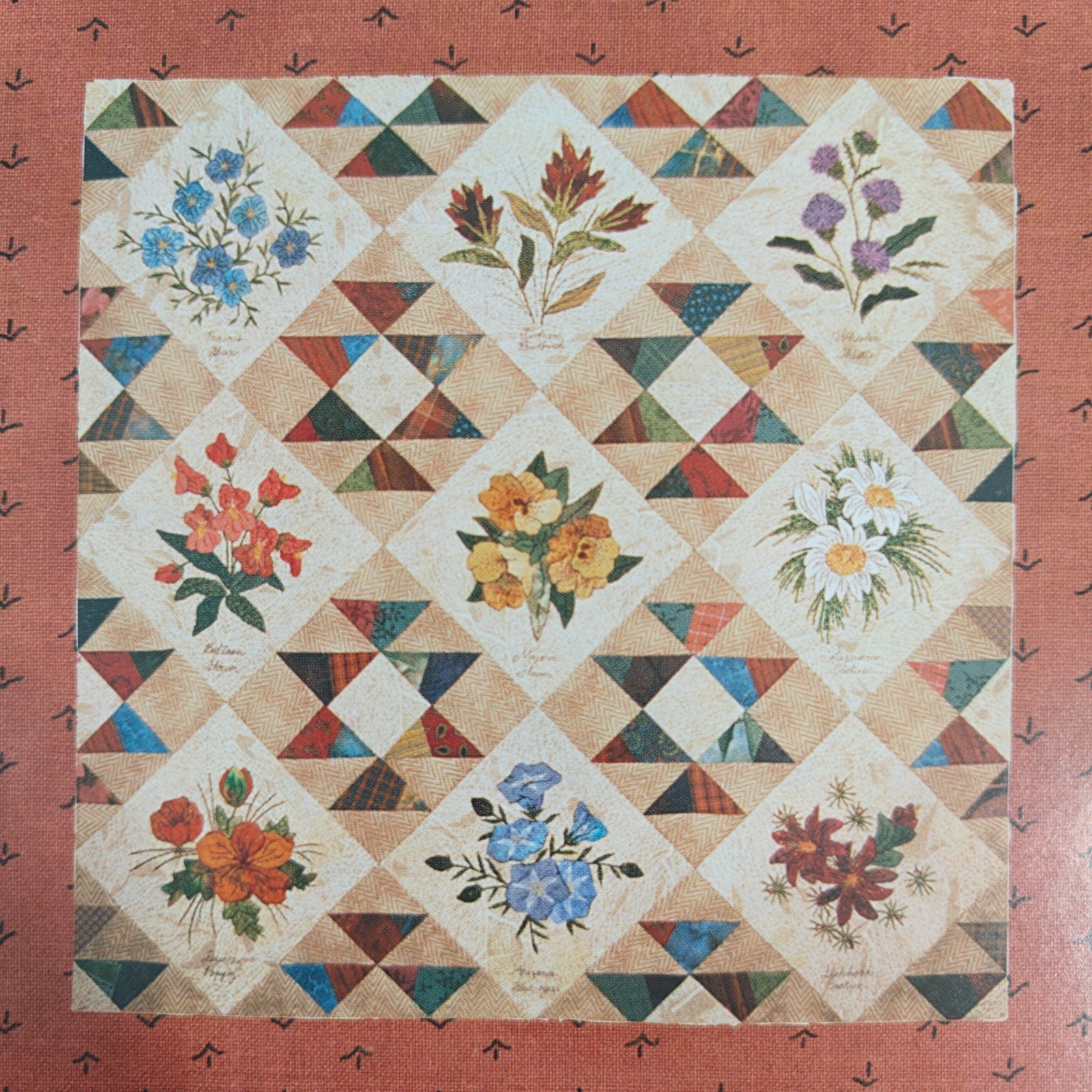 Southwest Wildflower Sampler Quilt Pattern 22x22 Columbine Designs COL015