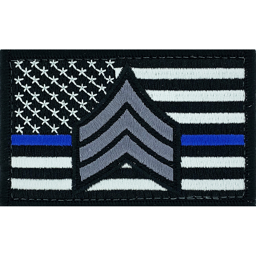Thin Blue Line Sgt Gray Patch