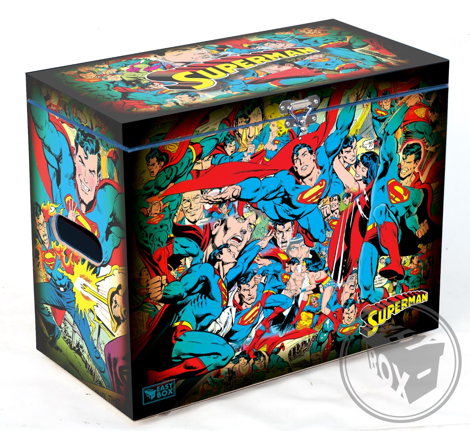 Superman (by Jose Garcia-Lopez) - Large Comic Book Hard Storage Box Chest MDF