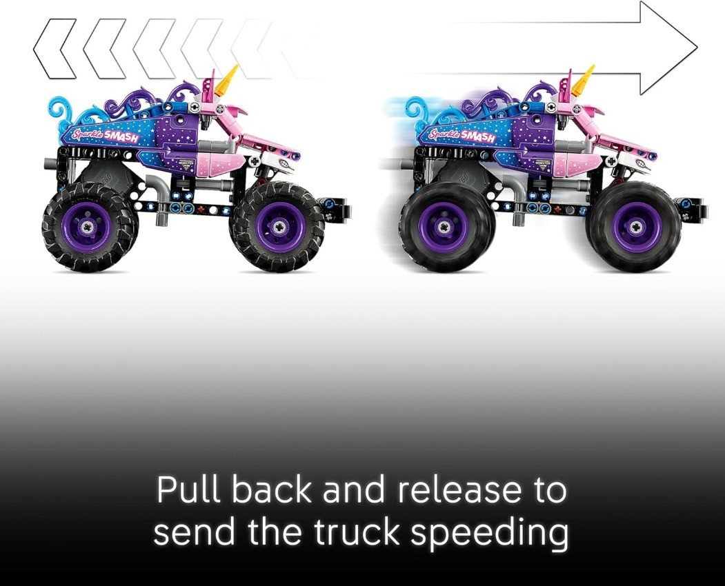 LEGO Technic Monster Jam Sparkle Smash Pull-Back Truck Toy 42220
