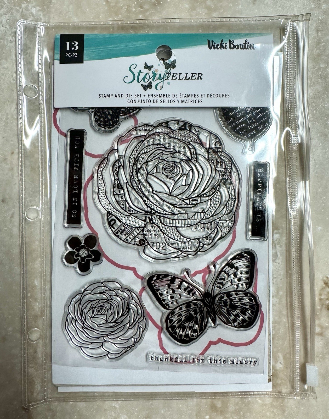 American Crafts *STORYTELLER - WONDERFUL - VICKI BOUTIN* Stamp & Die Set NEW