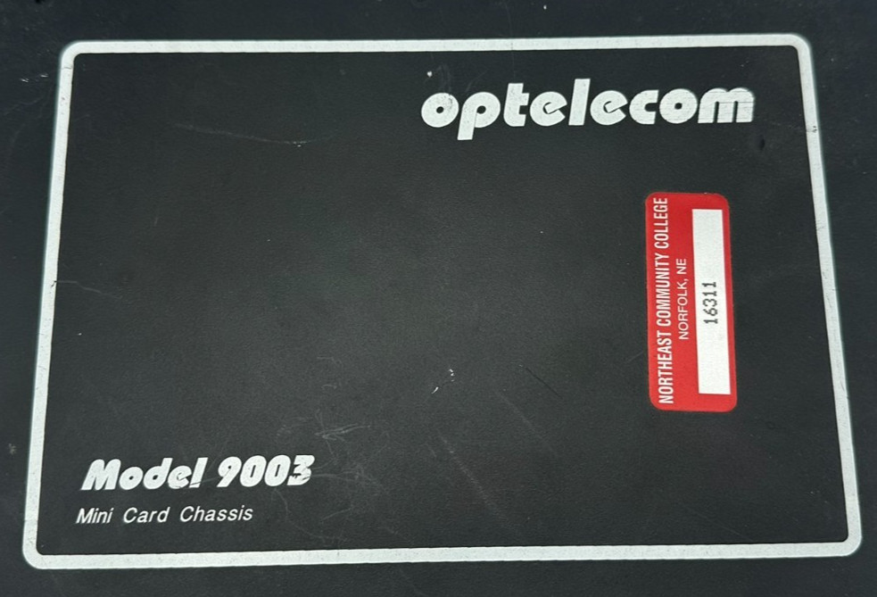 OPTELECOM Model 9003 Mini Card Chassis