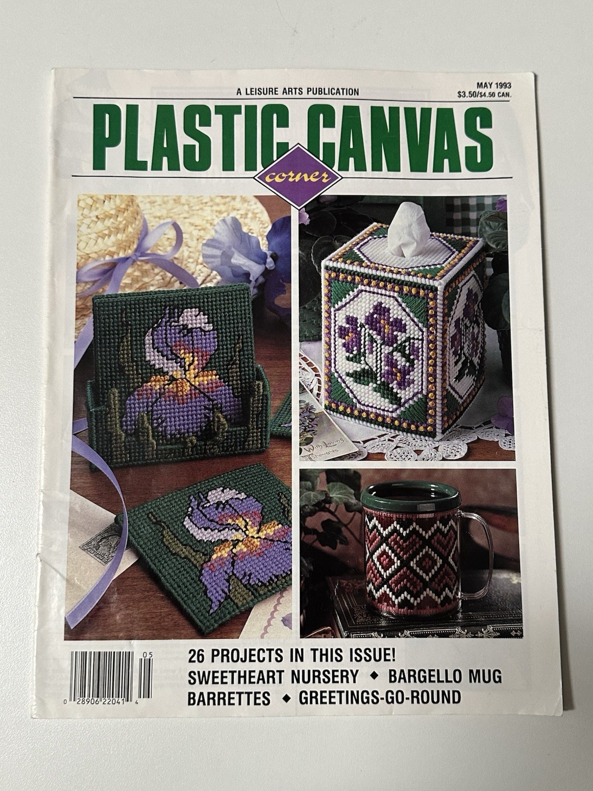 Plastic Canvas Magazine Lot of 4 Craft Patterns Needlepoint Sewing Projects