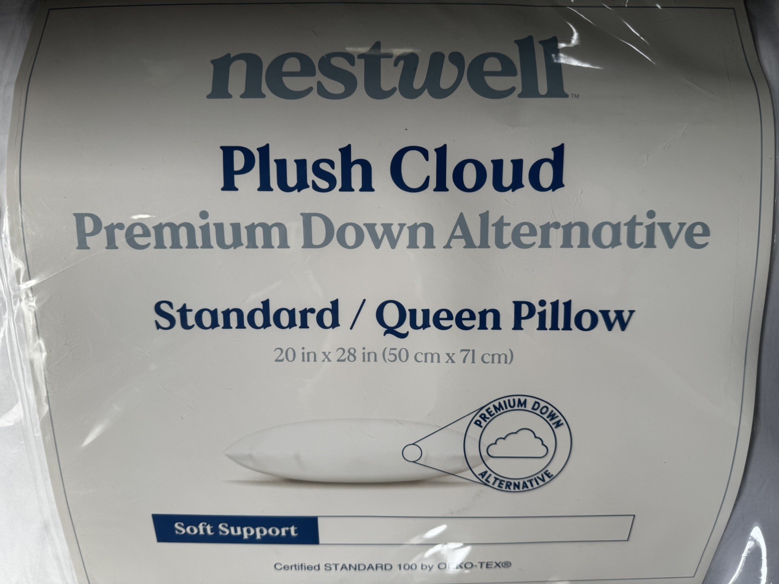 NESTWELL PLUSH CLOUD Soft support Premium Down Alternative Pillow Standard/Queen