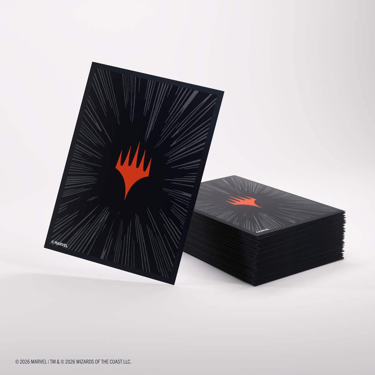 Gamegenic Premium Double Sleeving Pack: Marvel Super Heroes - Comic Burst Black