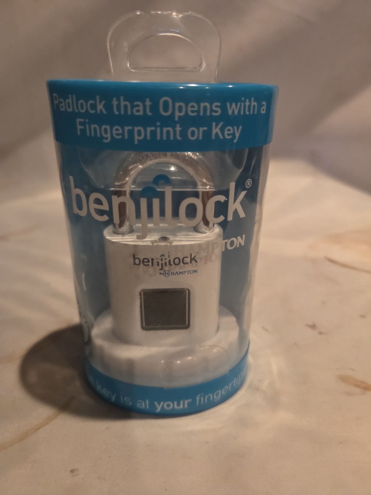 BenjiLock by Hampton® Fingerprint Padlock, 43mm Body with 15/16 inch Shackle,...