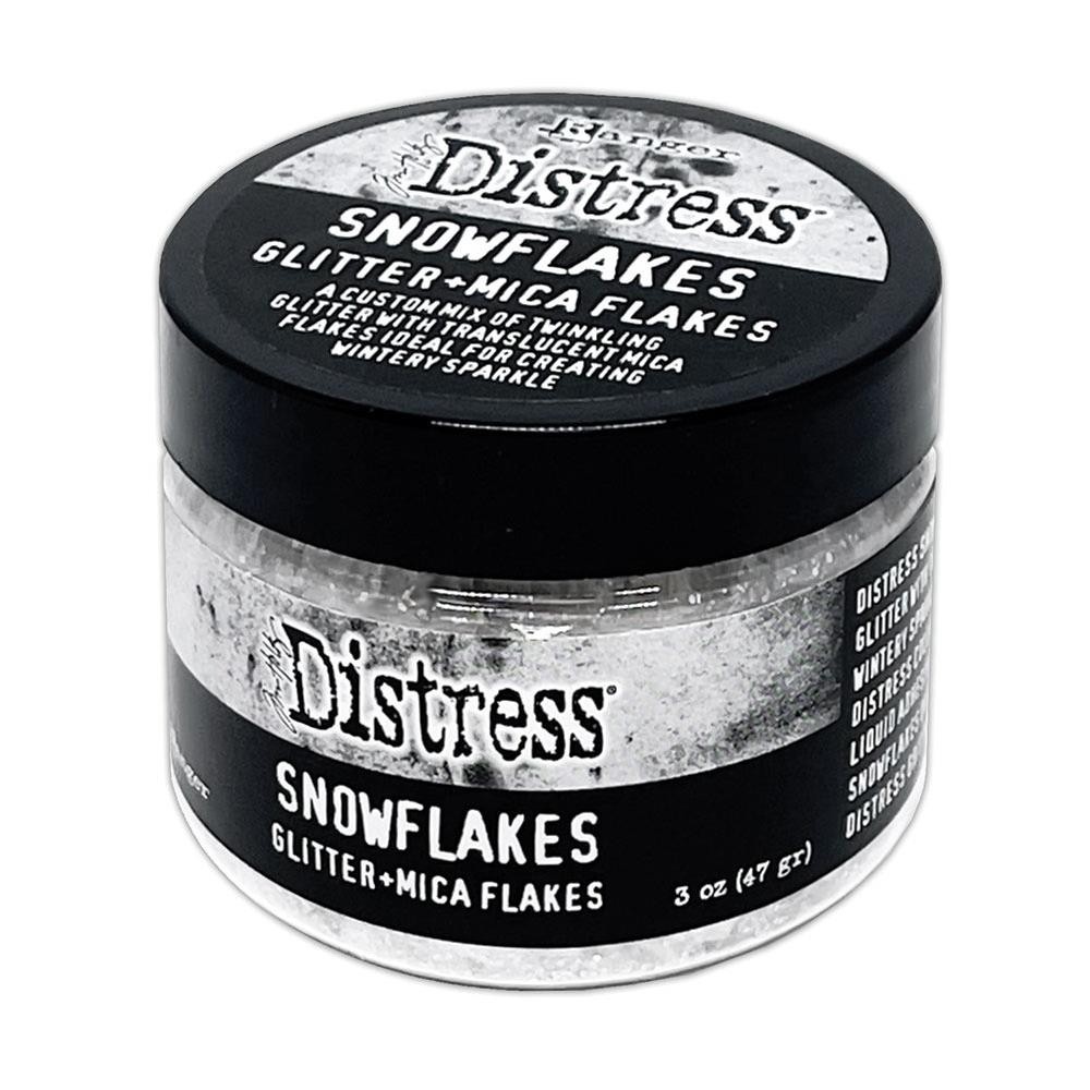 Tim Holtz ~ DISTRESS SNOWFLAKES ~  Glitter + Mica Flakes ~ Ranger
