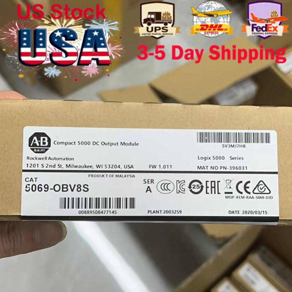 New Sealed AB 5069-OBV8S Compact I/O 8-Ch 24VDC Output 5069OBV8S US Free Tax