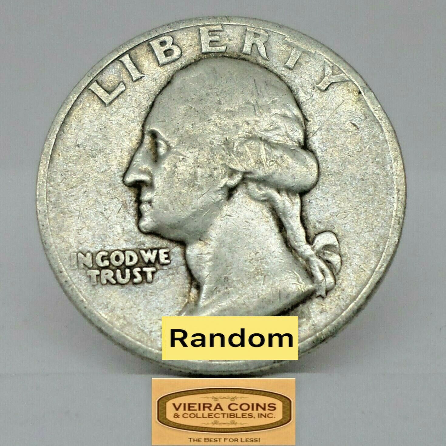 1955 Washington Silver Quarter, Average Circulated 90% Silver - #G11