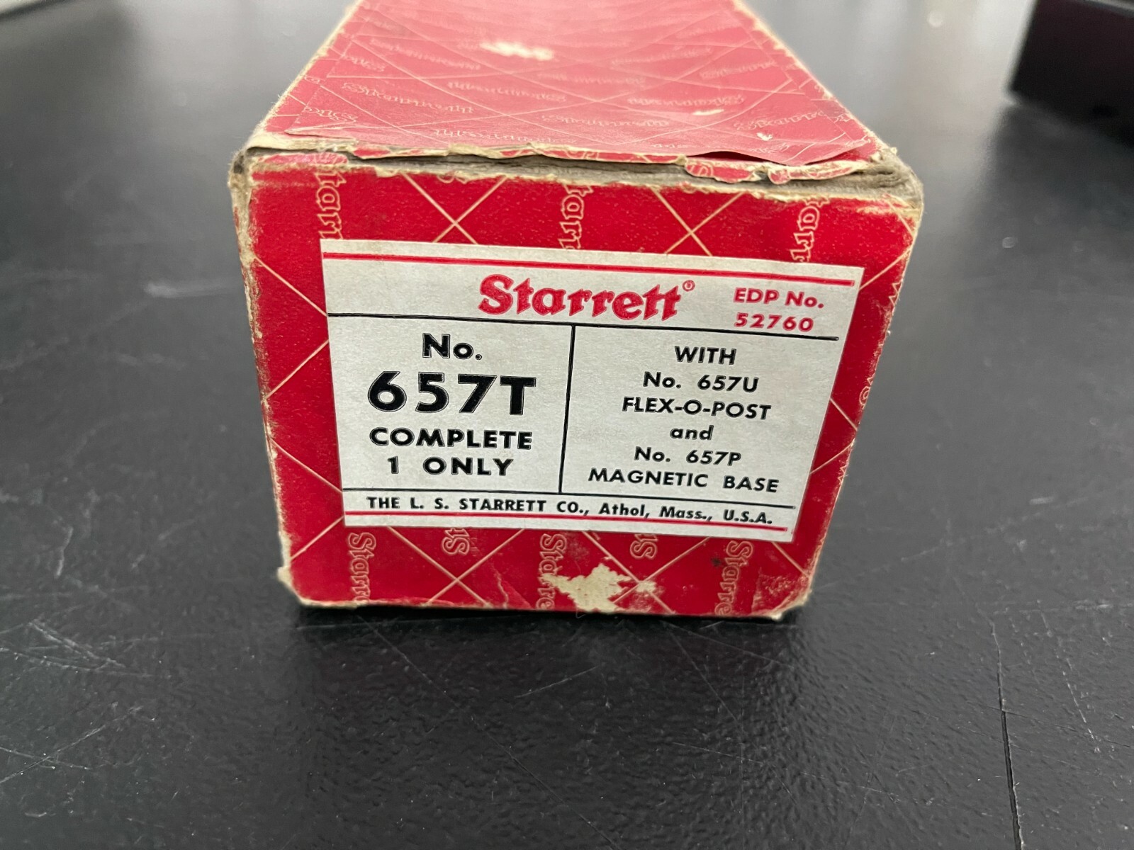 Starrett 657T Magnetic Base w/Post Assembly 657X 1/4"  657U Flex-O-Post 657P