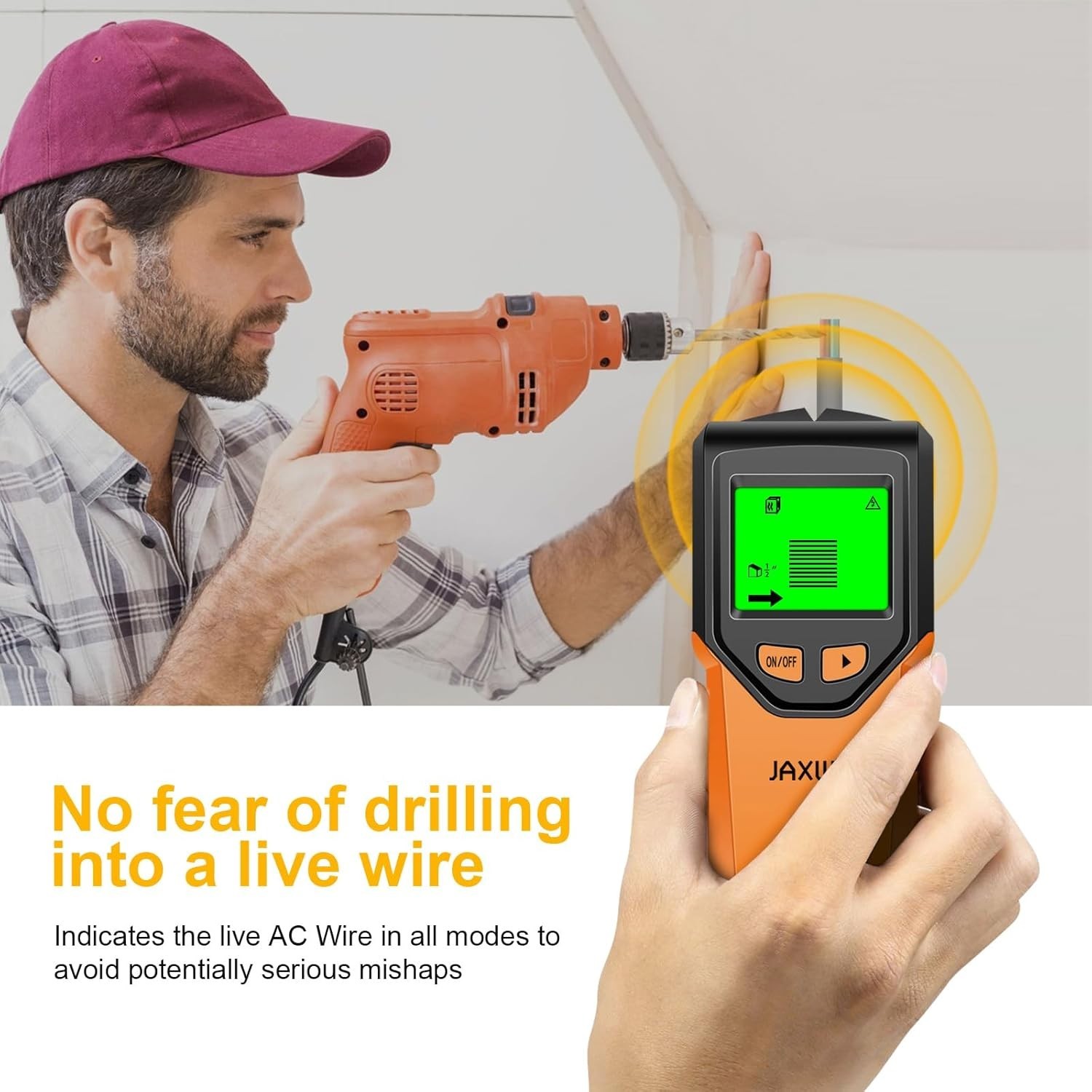Stud Finder Wall Scanner - 5 in 1 Stud Finder Tool w/Microprocessor Chip and ...