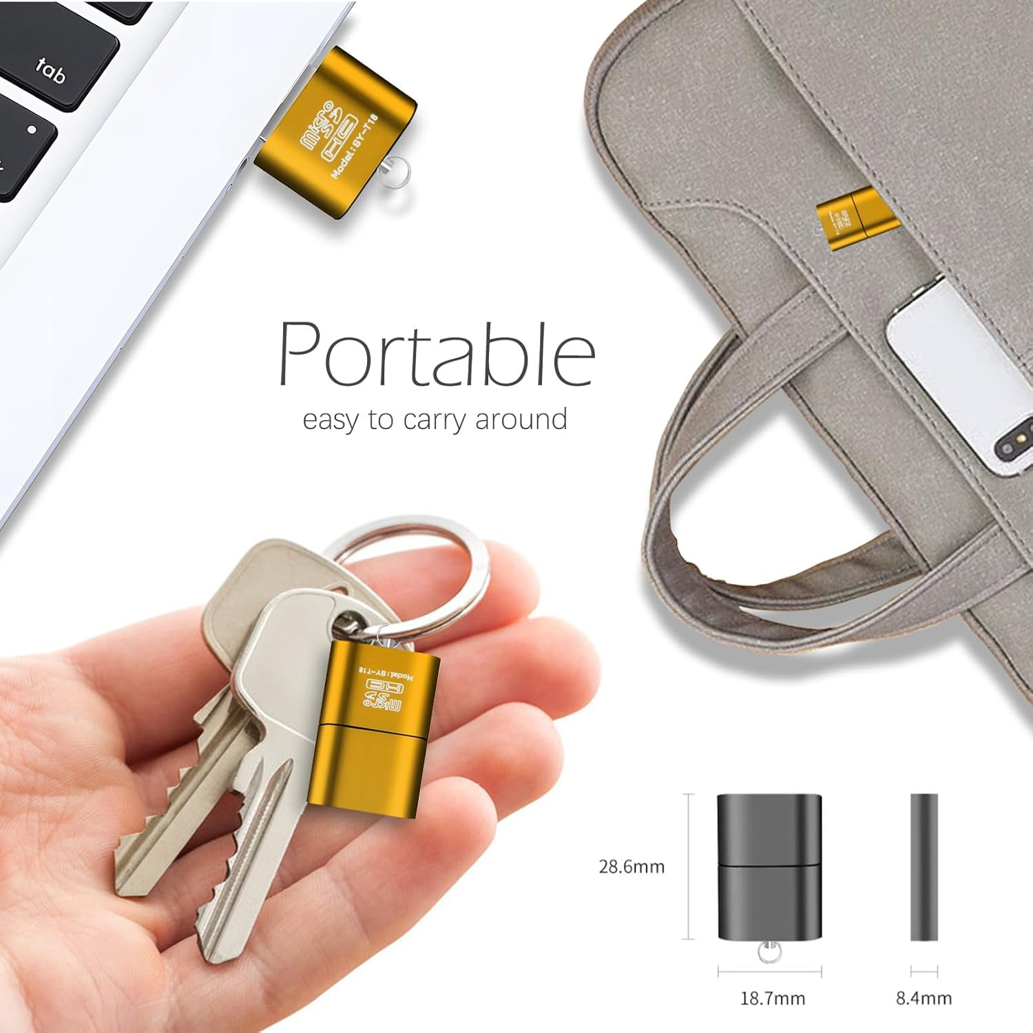 [3 Pack] Micro SD Card Reader for Android,Micro SD Card to USB Adapter, TF Ca...