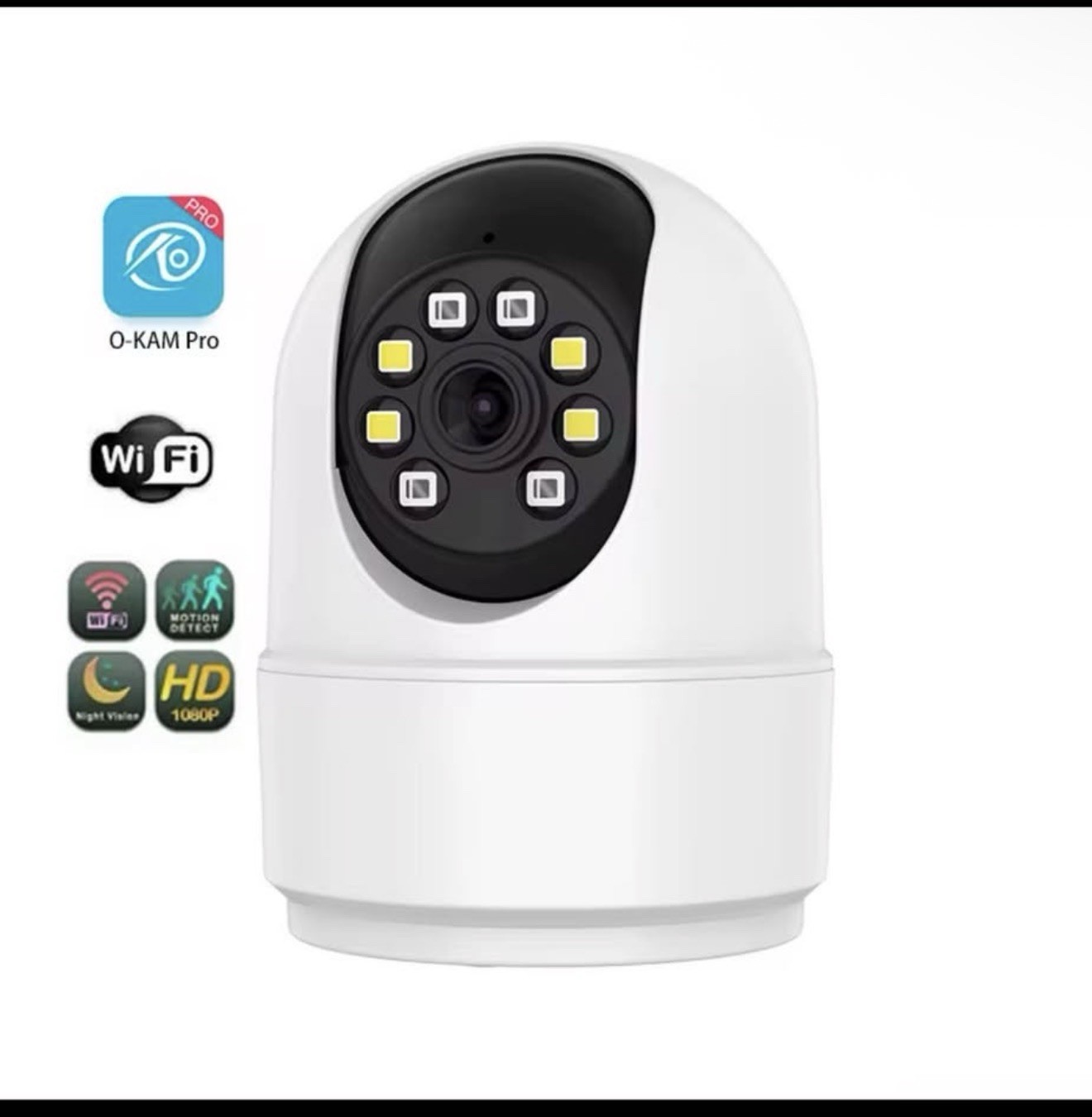 Wireless WiFi Security Camera - 2 MP - Indoor Home Night Vision 2-Way Audio