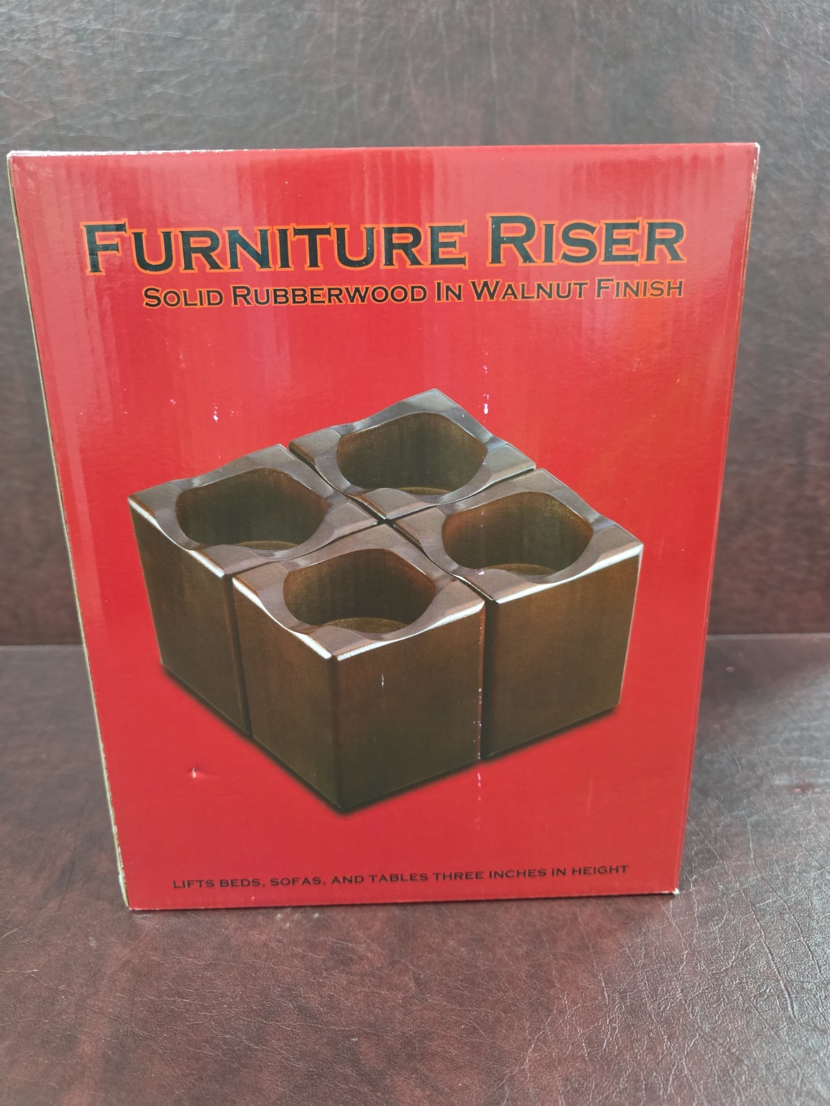 Tomokazu 3 In Furniture Risers Rubberwood Walnut