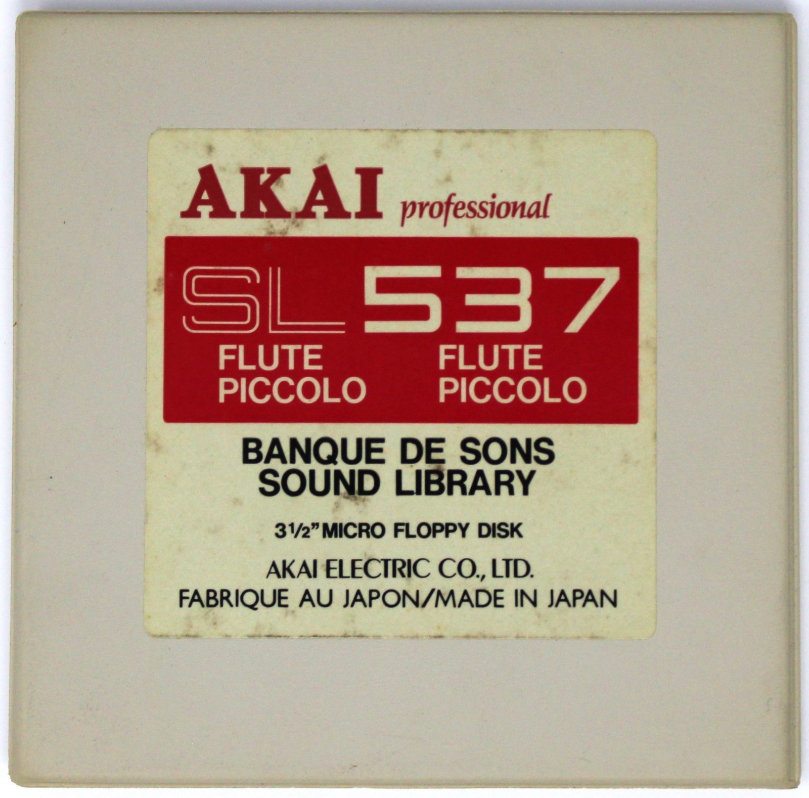 Akai SL537 Flute Piccolo S900 Format Floppy Disk Banque De Sons