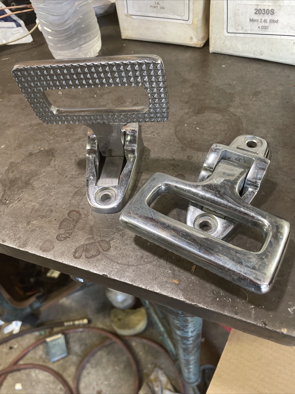 2 Perko Nickel Bronze Folding Mast / Transom Step Marine 4”