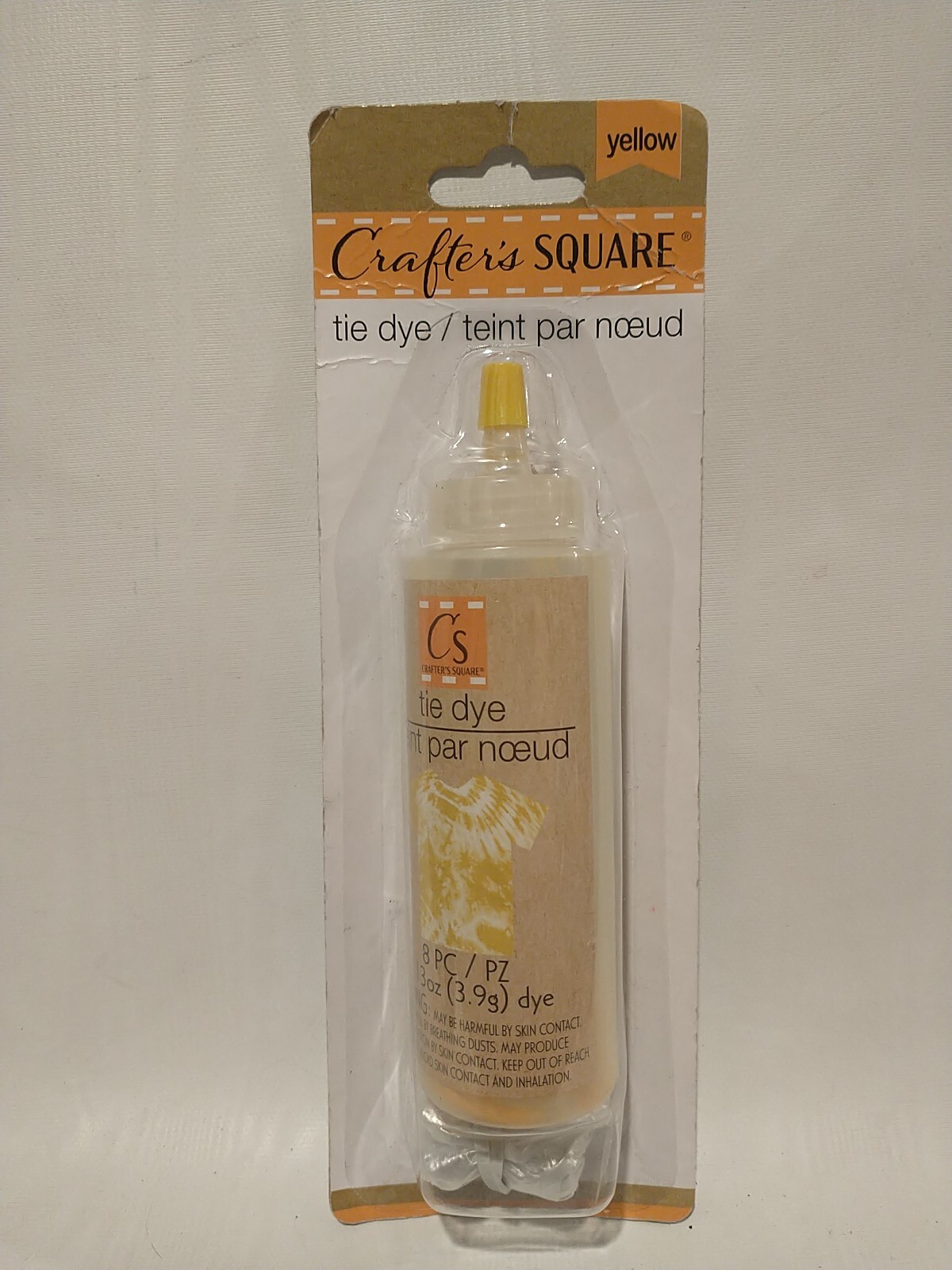 Crafter's Square Tie-Dye Kit Arts Craft Design Fabric ~Yellow 8Pc
