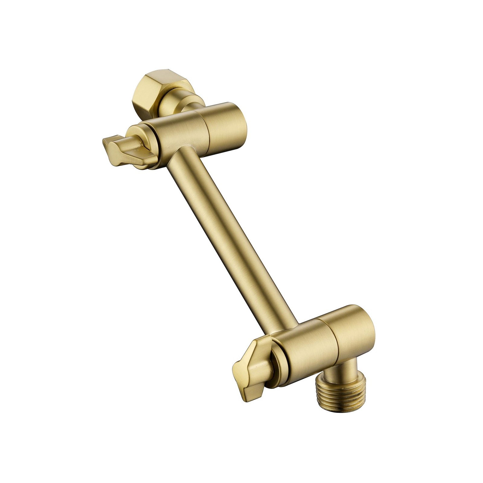 Brushed Gold 4" Shower Head Extension Arm, Adjustable Shower Extension Arm fo...