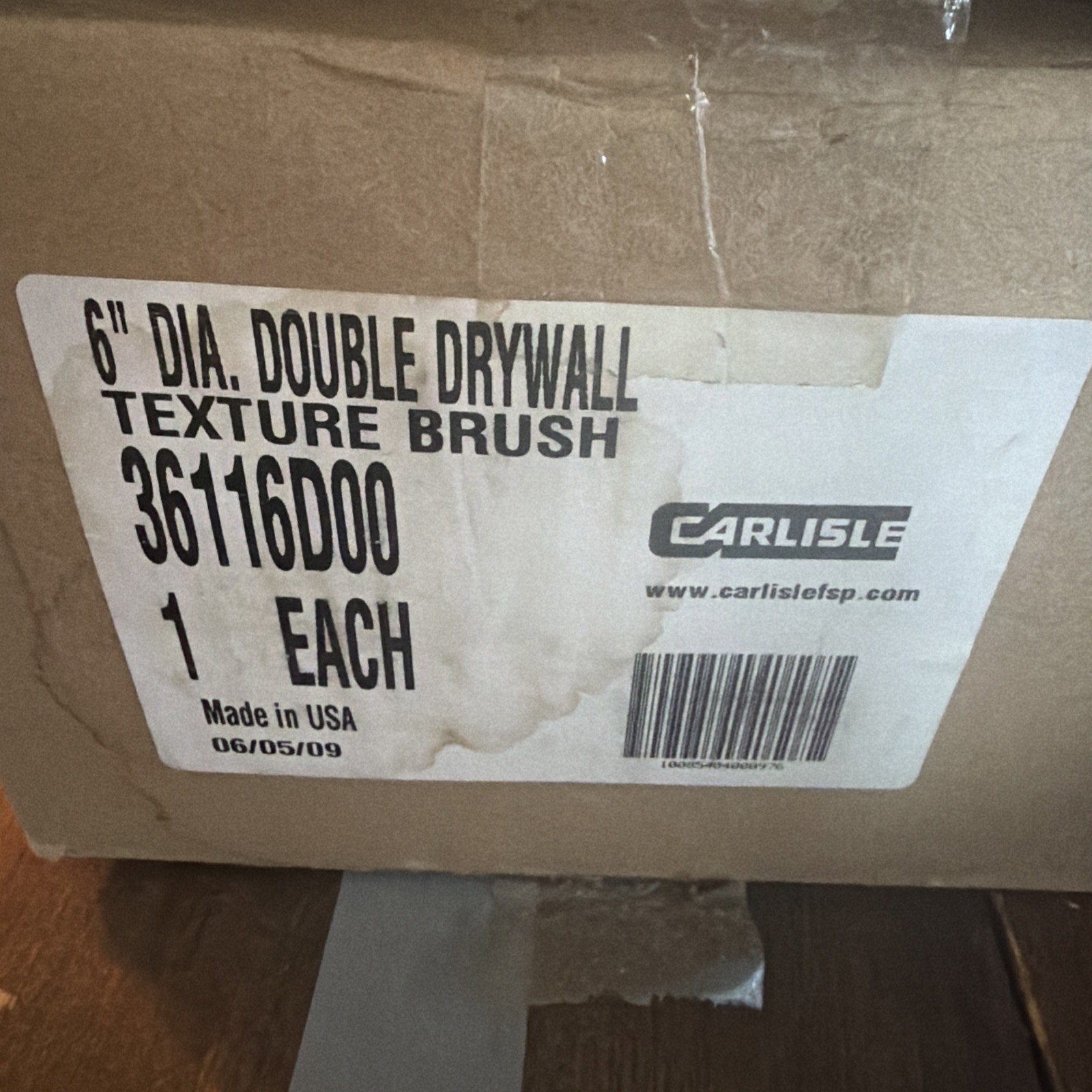 6" dia double drywall texture brush Carlisle