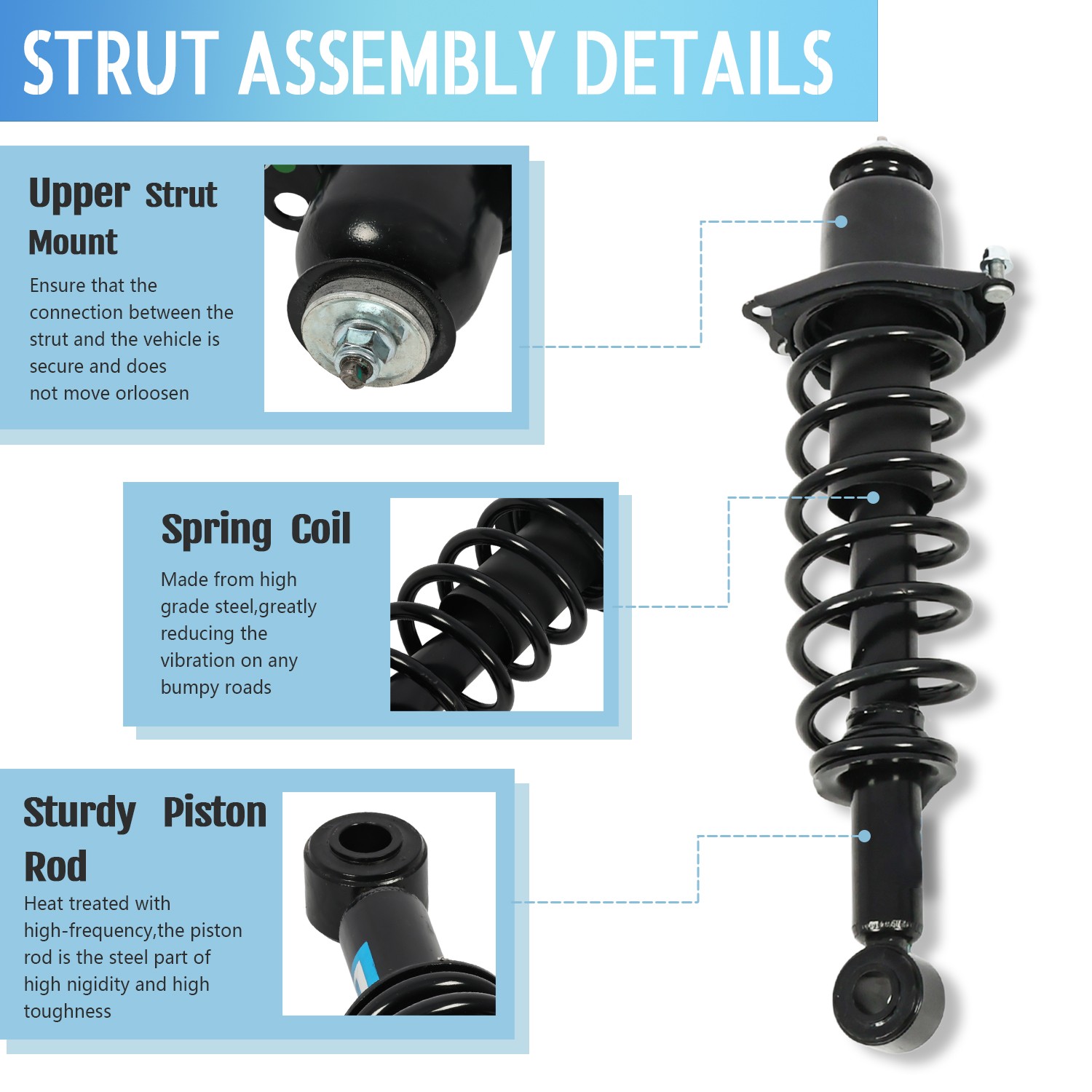 Rear Left+Right Shocks Absorbers Set For 2003-2008 Toyota corolla